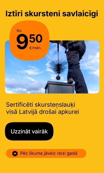 Parūpējies par dūmvadu tīrīšanu jau laikus